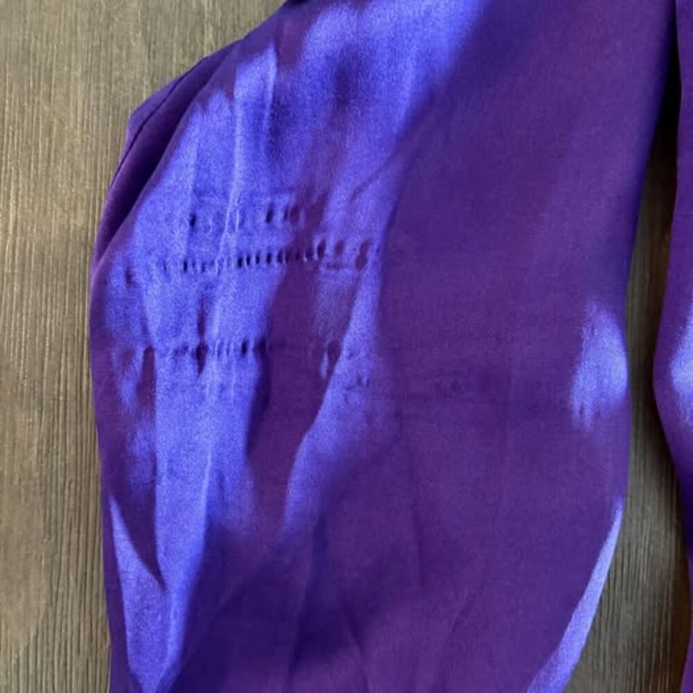 Women’s Silk Button-Up Shirt The Kooples Purple Size EU 1 (US XS/S) - Picture 11 of 11